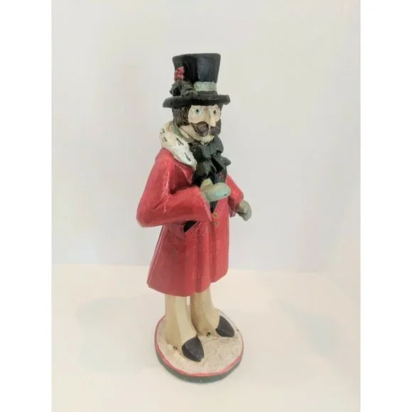 House of Hatten 12"tall Victorian Man On Christmas Day Denise Calla 1991 Caroler - Picture 4 of 7